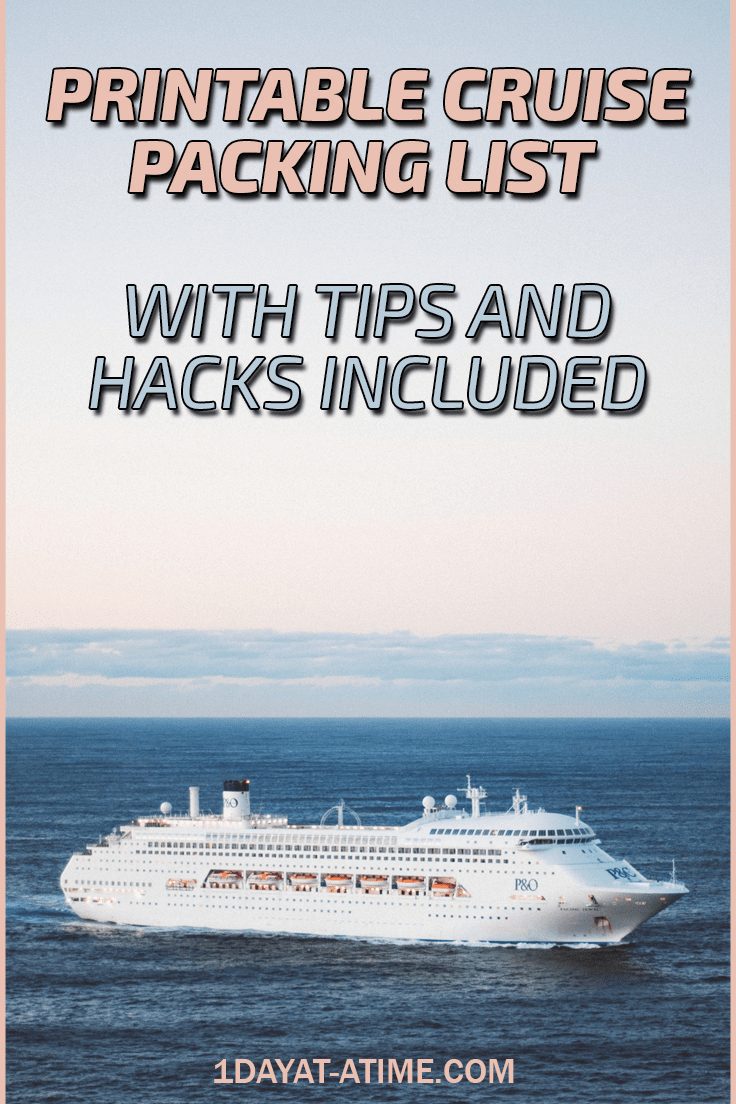 printable cruise packing list